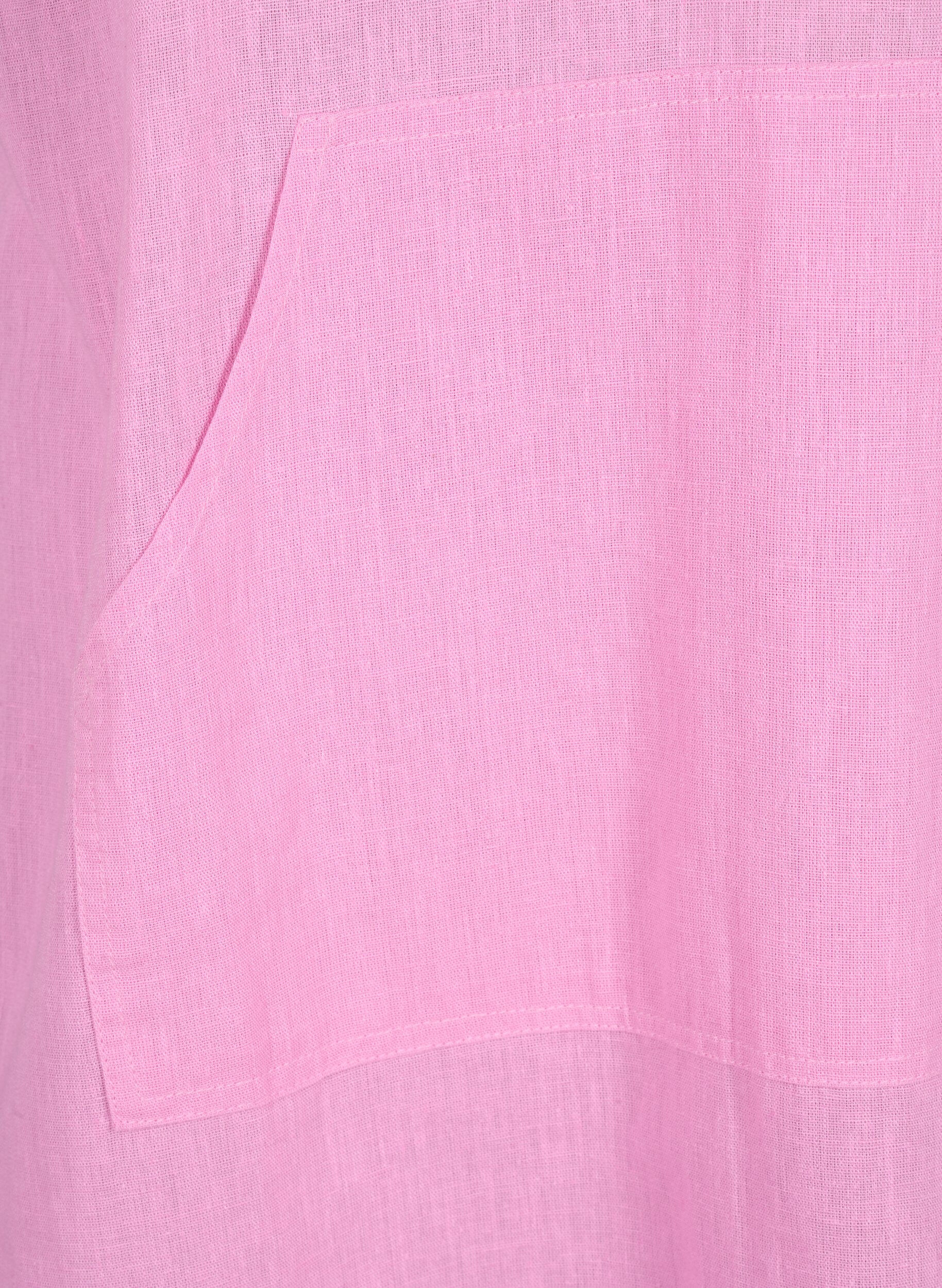 Zizzi Puuvillan ja pellavan sekoitteesta valmistettu hupullinen mekko, Rosebloom, Packshot image number 2