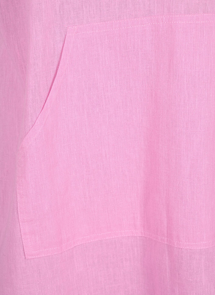 Puuvillan ja pellavan sekoitteesta valmistettu hupullinen mekko, Rosebloom, Packshot image number 2