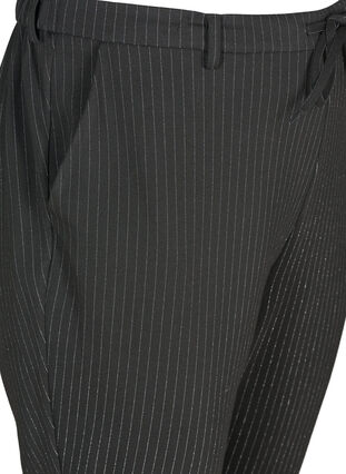 Kropatut Maddison housut raidoilla, Black w lurex, Packshot image number 2