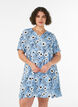 Lyhyt mekko kukkakuviolla, Sininen, Model image number 0