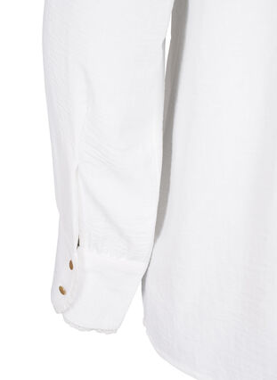 Pinnaltaan epätasainen pitkähihainen pusero, Bright White, Packshot image number 3