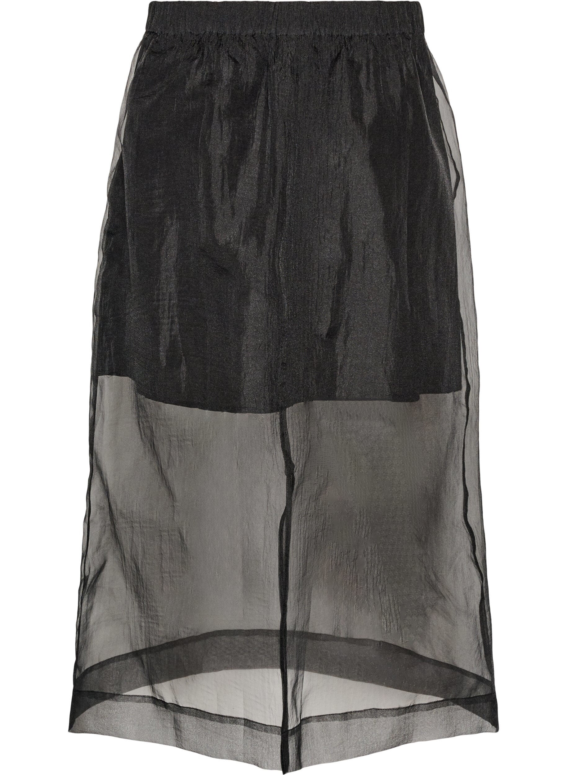 ZizziPitk&auml;t hameet organza-lookilla, Musta, Packshot image number 1