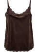 Velourpaita pitsireunuksella, Ruskea, Packshot image number 1