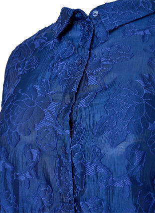 Pitkä jacquard-paita, Mazarine Blue, Packshot image number 2