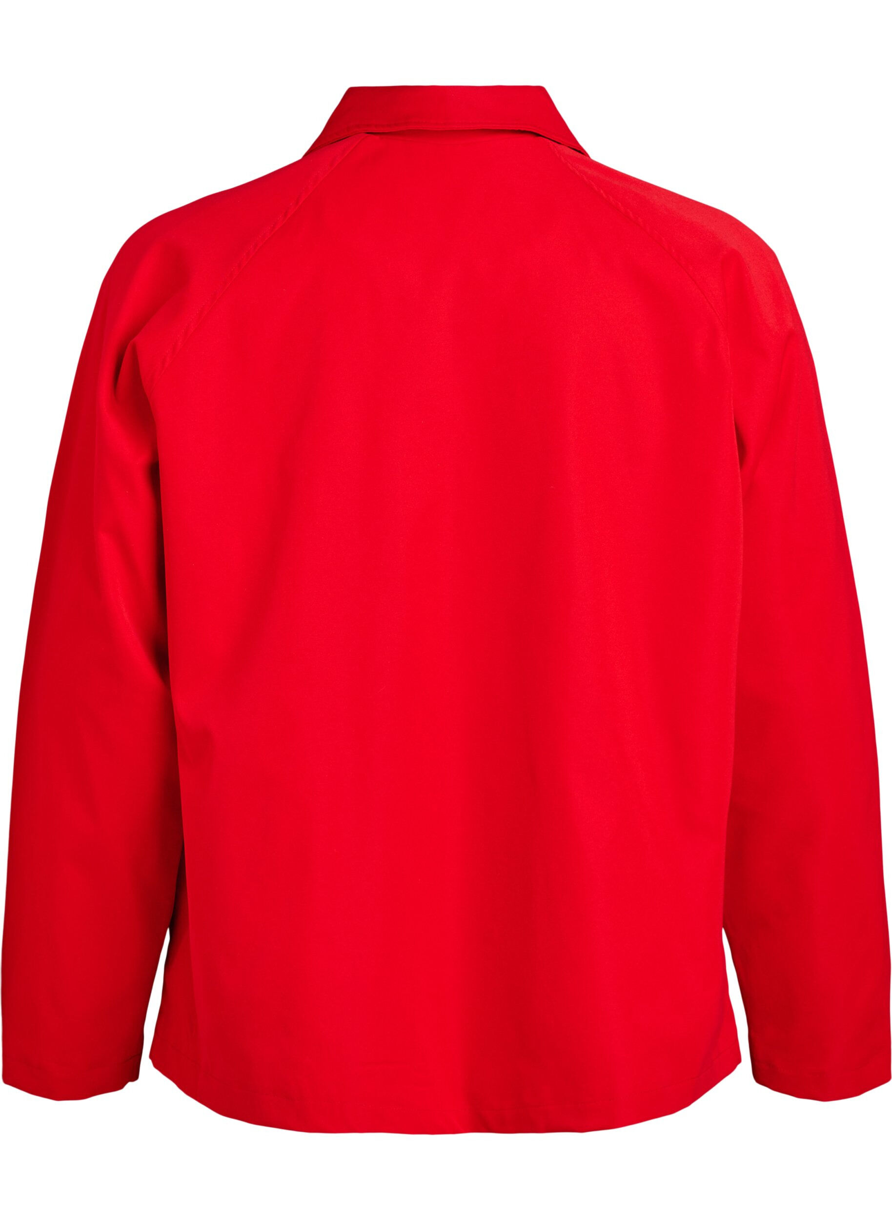 Zizzi Lyhyt trenssitakki taskuilla, Punainen, Packshot image number 1