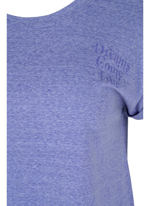 Meleerattu t-paita puuvillasta, Dazzling Blue Mel, Packshot image number 2