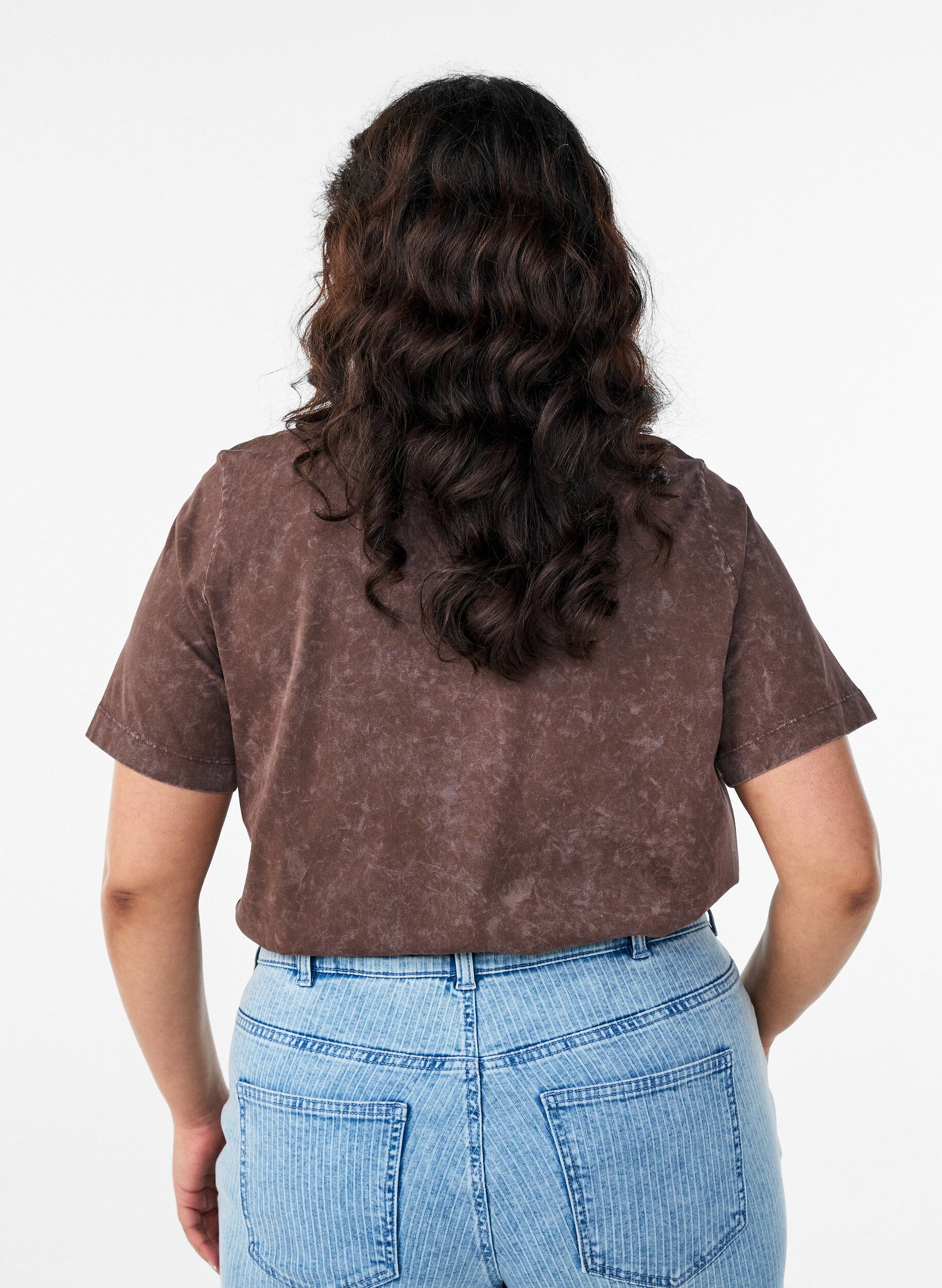ZizziPuuvillainen T-paita etupainatuksella, Ruskea, Model image number 2