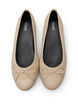 Leveälestiset - Ballerinat rusettikoristeella, Beige, Packshot image number 2