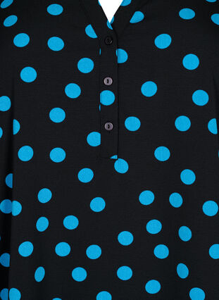 Pilkku pusero 3/4-hihoilla , Black Blue Dot, Packshot image number 2