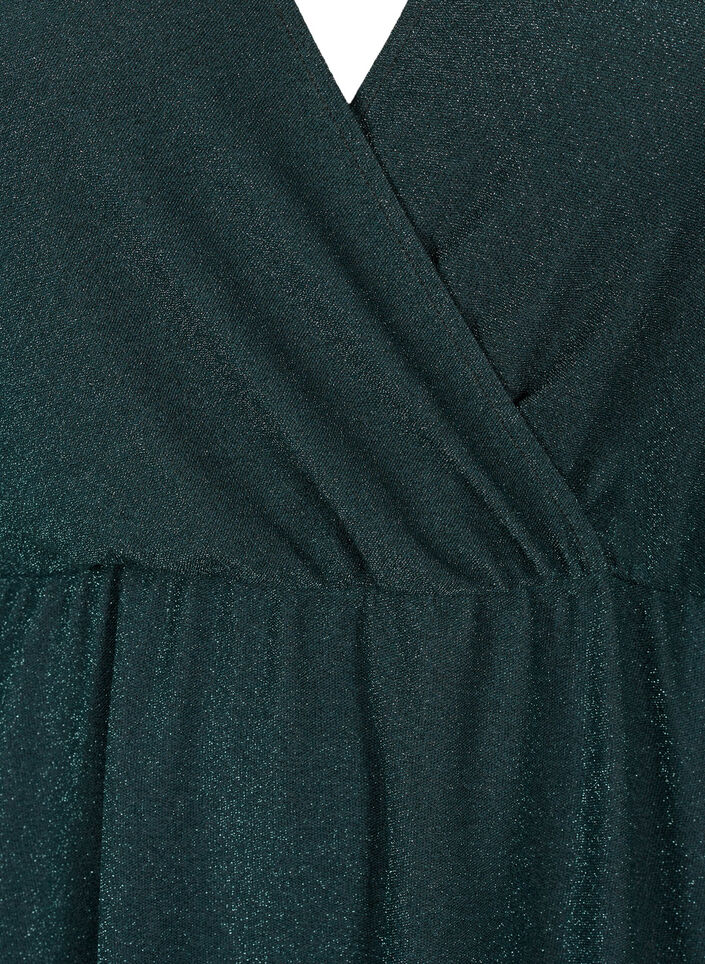 Glitterimekko, jossa on kietaisulook ja pitkät hihat, Black Scarab, Packshot image number 2