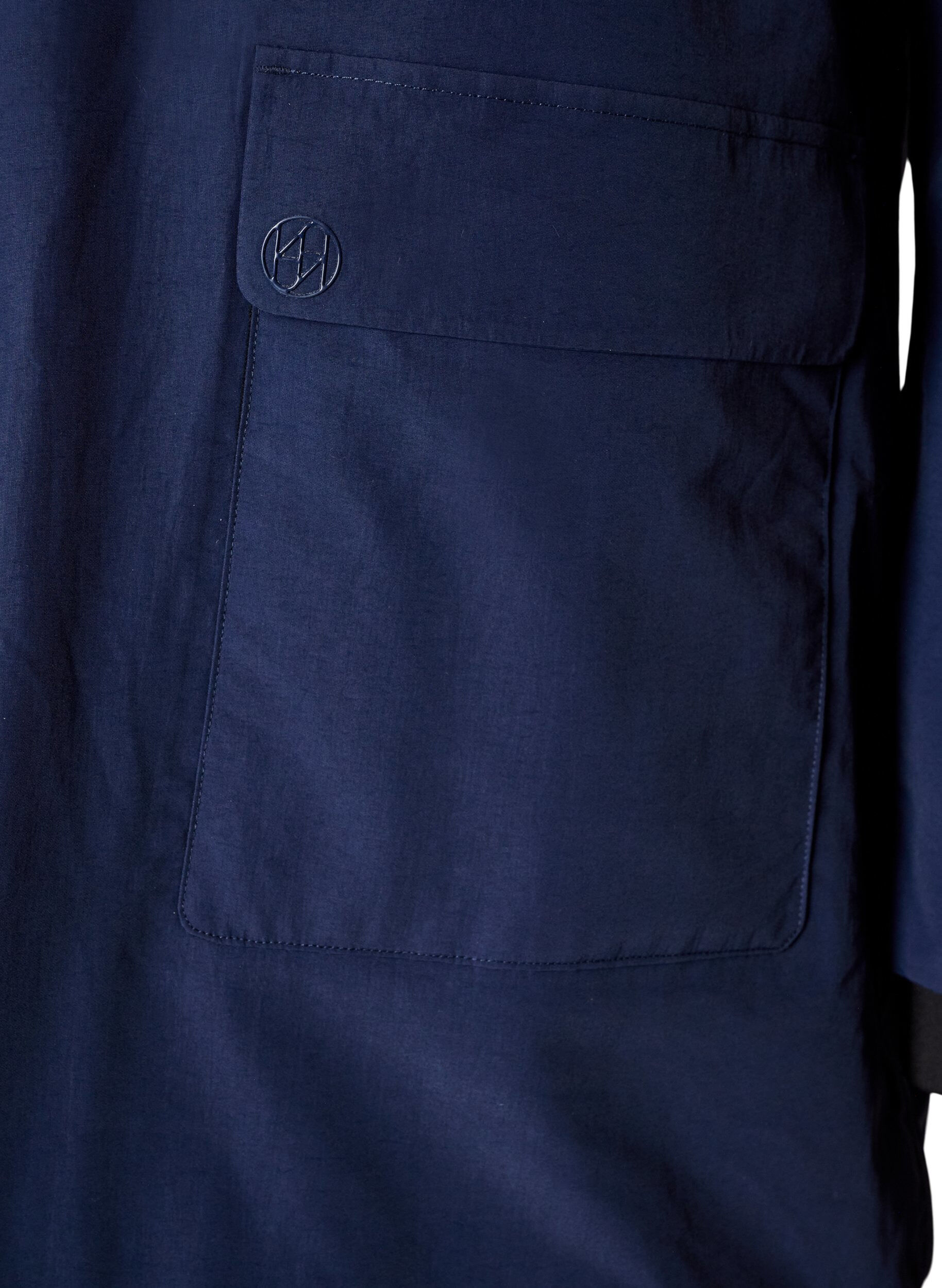 ZizziVedenpit&auml;v&auml; hupullinen parka, Sininen, Packshot image number 3