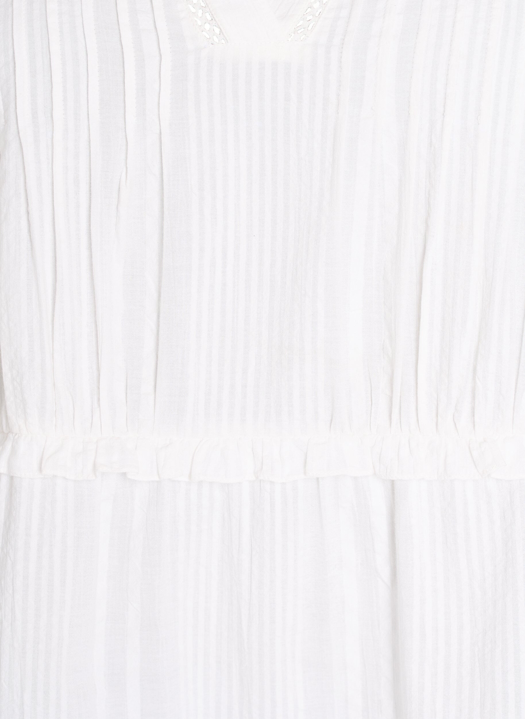 Zizzi A-mallinen tunika r&ouml;yhel&ouml;ill&auml;, Valkoinen, Packshot image number 2