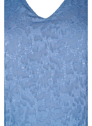 Lyhythihainen mekko tekstuurilla, Coronet Blue, Packshot image number 2