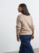 Melange-neulepusero py&ouml;re&auml;ll&auml; p&auml;&auml;ntiell&auml;, Beige, Model image number 2