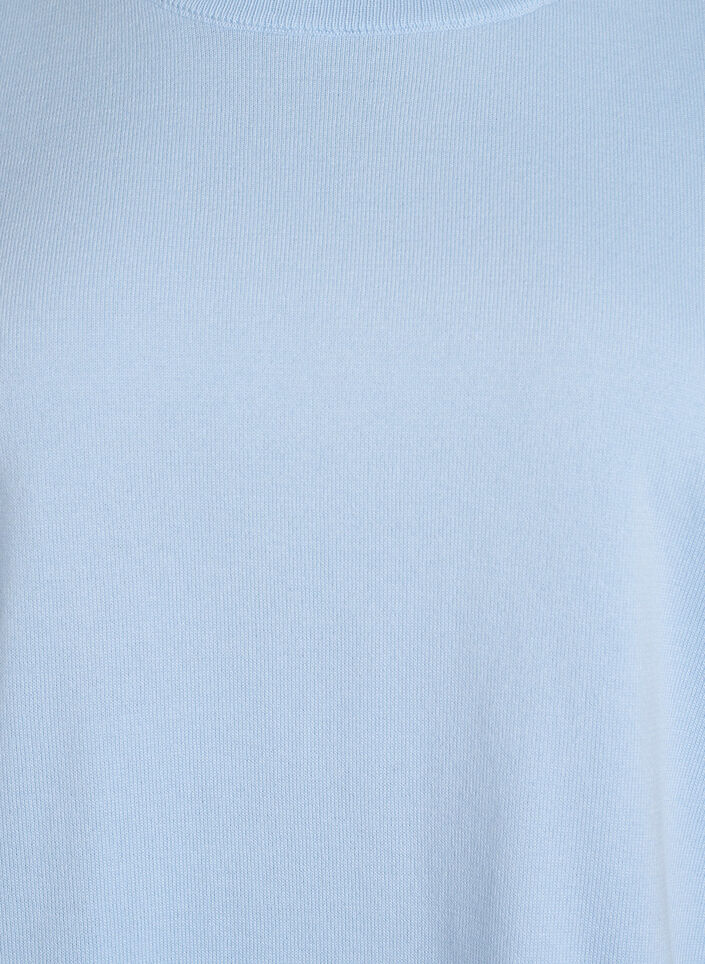 Hienoneulepusero lyhyill&auml; hihoilla, Sininen, Packshot image number 2