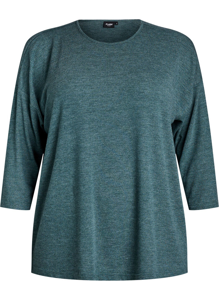 Jersey -pusero 3/4-hihoilla, Vihre&auml;, Packshot image number 0