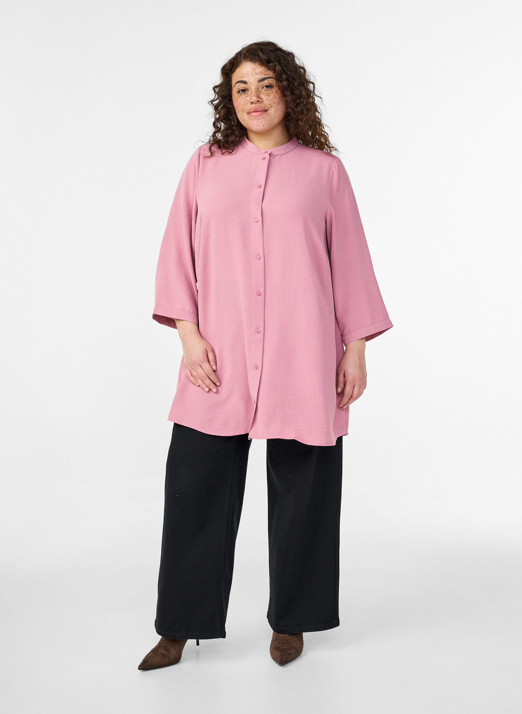 ZizziTunika 3/4-hihoilla, Vaaleanpunainen, Model image number 1