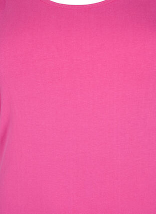 Yksivärinen perus paita puuvillasta, Raspberry Rose, Packshot image number 2
