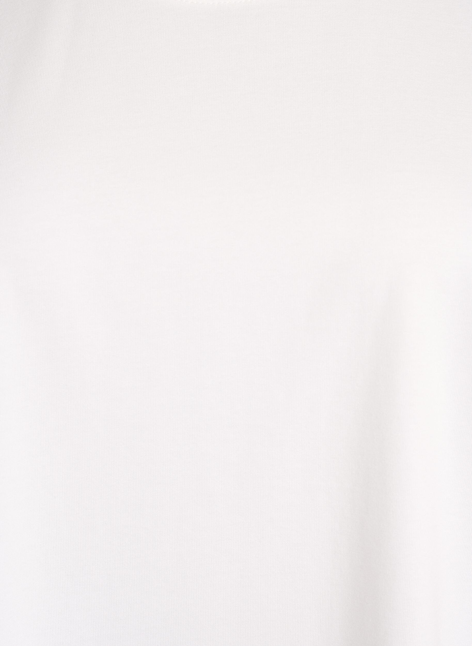 Zizzi V&auml;lj&auml; T-paita puolipitkill&auml; hihoilla, Valkoinen, Packshot image number 2