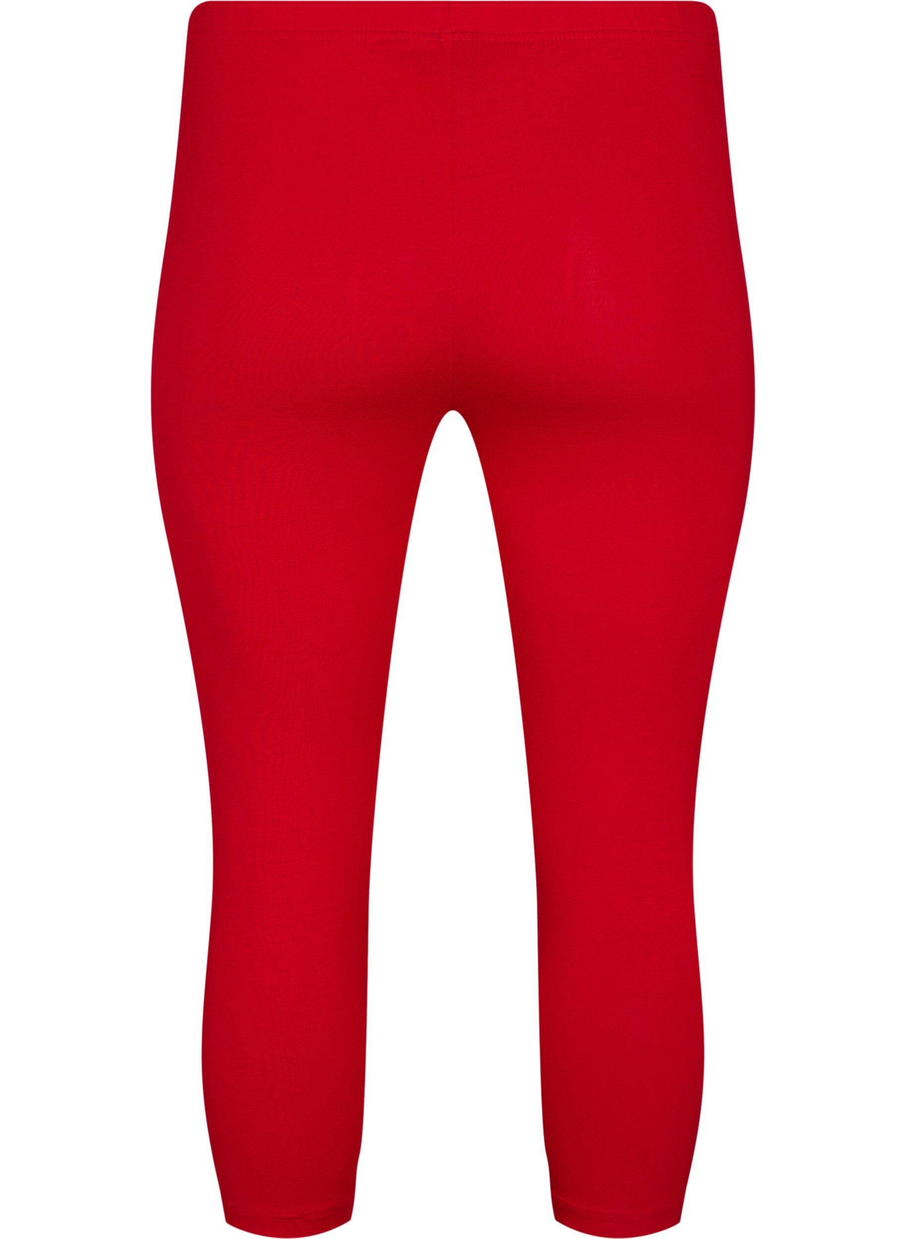 Zizzi3/4-pituiset viskoosileggingsit, Punainen, Packshot image number 1