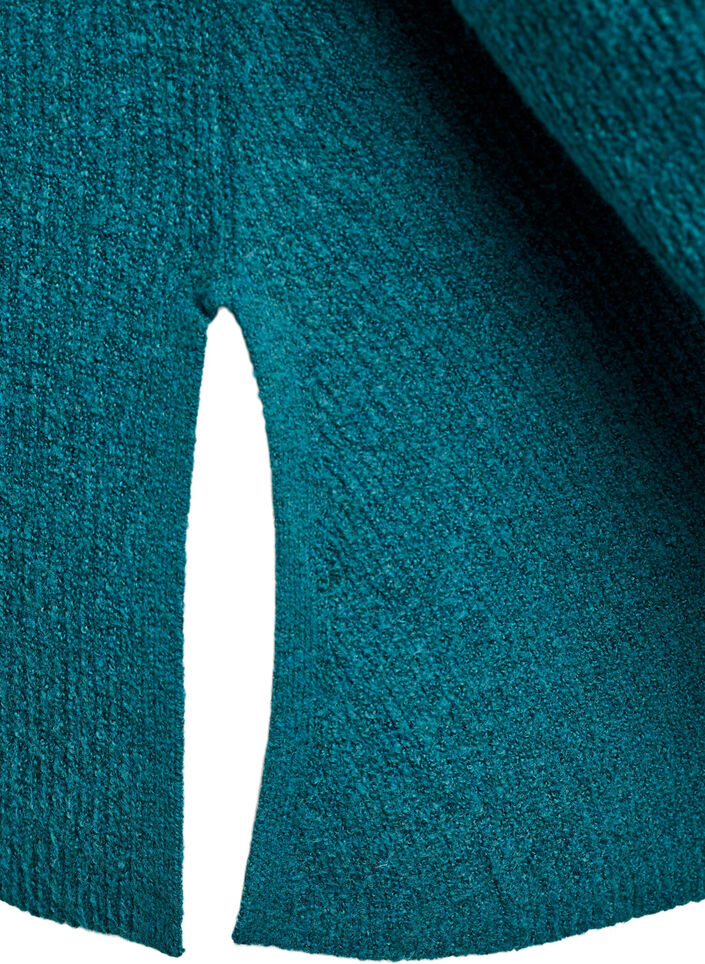 Neulepusero, jossa on vinoraitakuvio ja raglanhihat, Vihre&auml;, Packshot image number 3