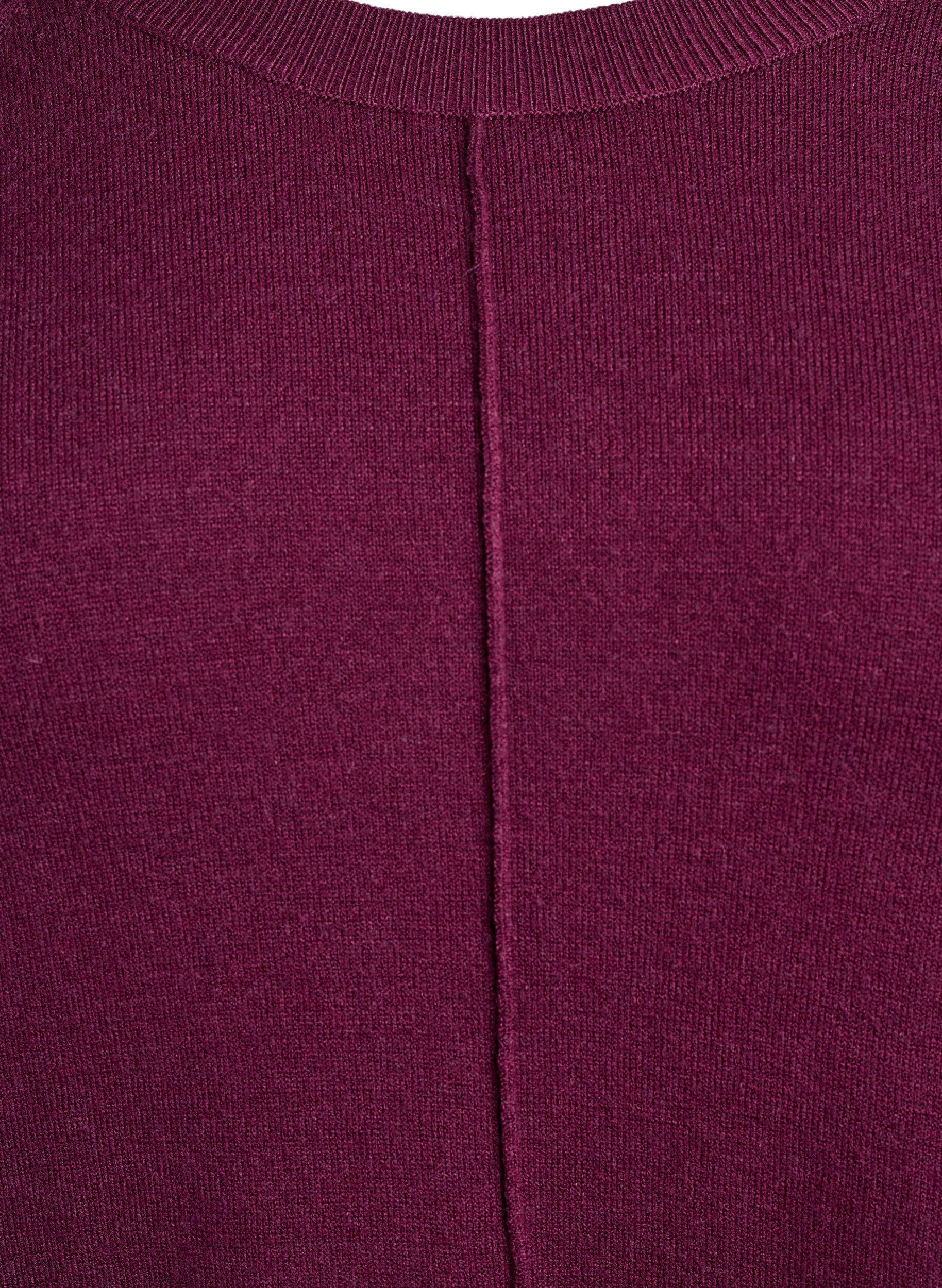 ZizziLyhyt neulemekko raglanhihoilla ja keskisaumalla, Punainen, Packshot image number 2