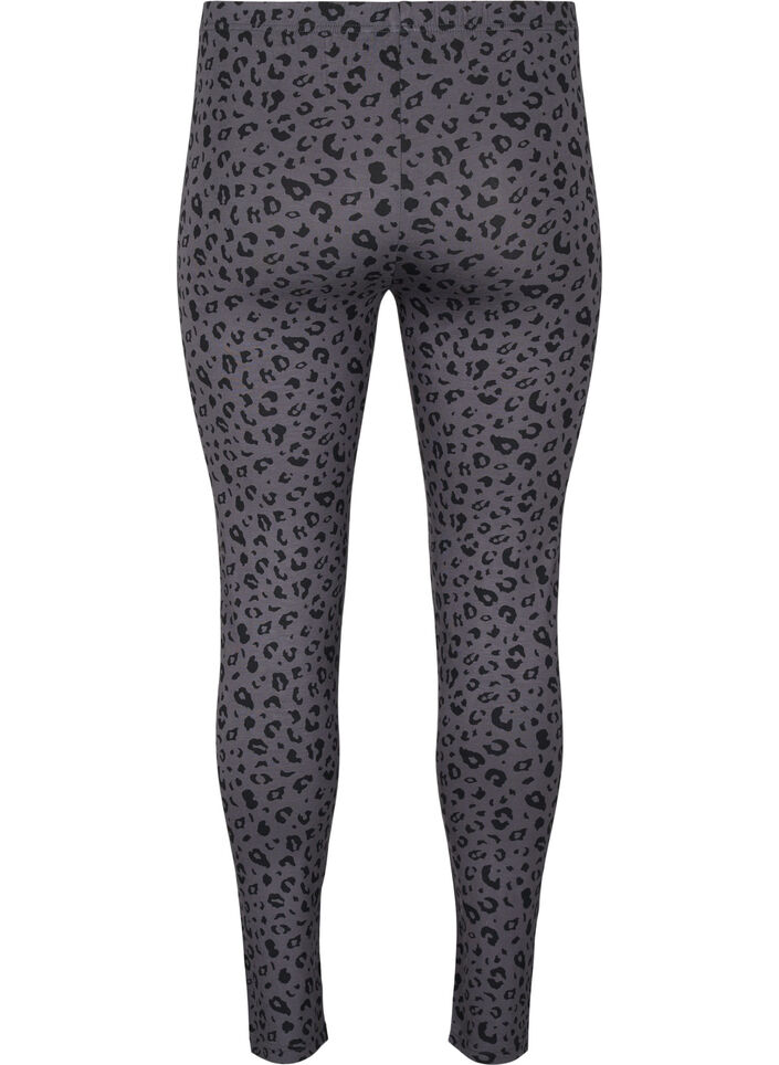 Viskoosileggingsit leopardikuviolla, Harmaa, Packshot image number 1