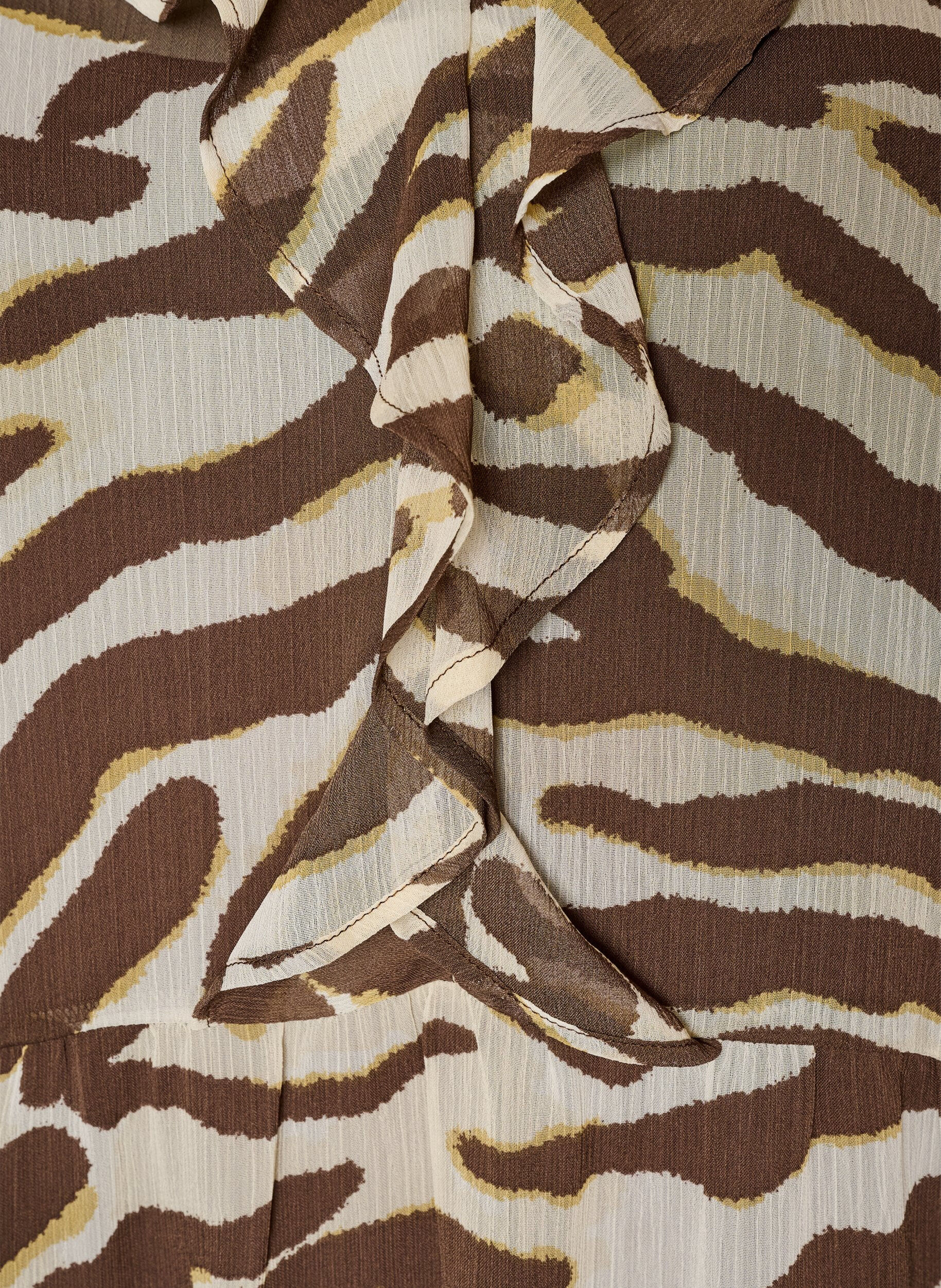 ZizziMekko r&ouml;yhel&ouml;yksityiskohdilla ja V-p&auml;&auml;ntiell&auml;, Ruskea, Packshot image number 2