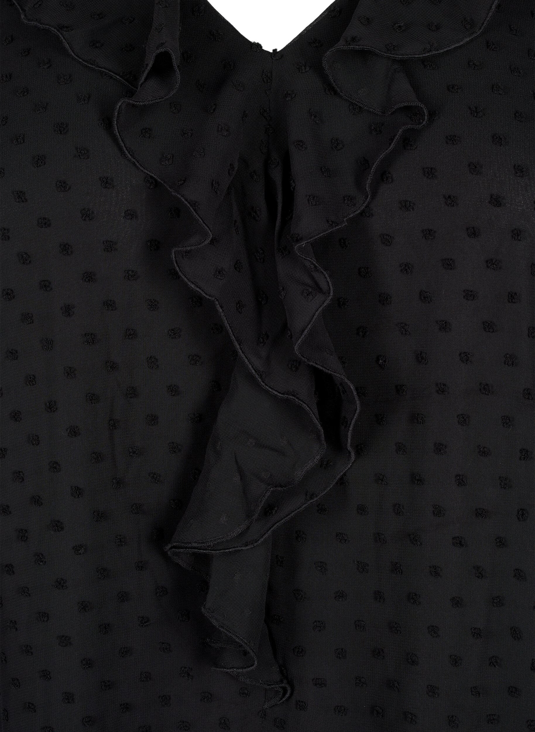 Zizzi Pilkkupintainen r&ouml;yhel&ouml;tunika, Black, Packshot image number 2