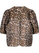 Jacquard Leo -takki puff-hihoilla, Brown Leo AOP, Packshot image number 0