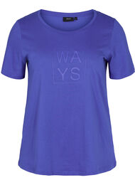 Lyhythihainen puuvillainen t-paita printillä , Dazzling Blue WAYS
