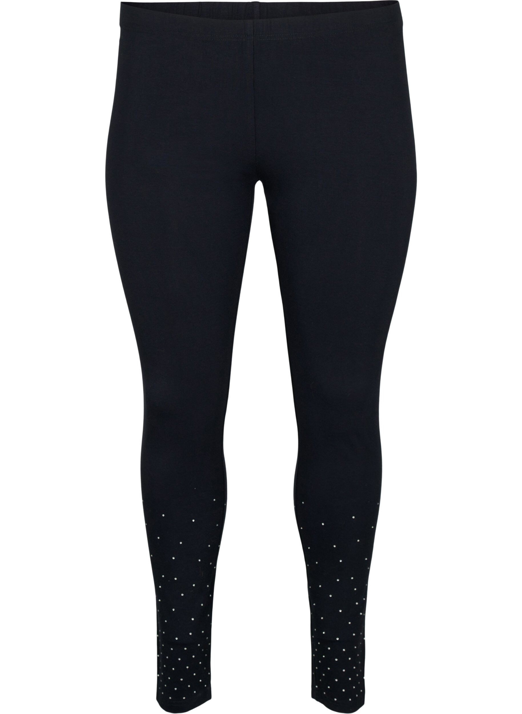 Zizzi Viskoosileggingsit somisteilla, Black, Packshot image number 0