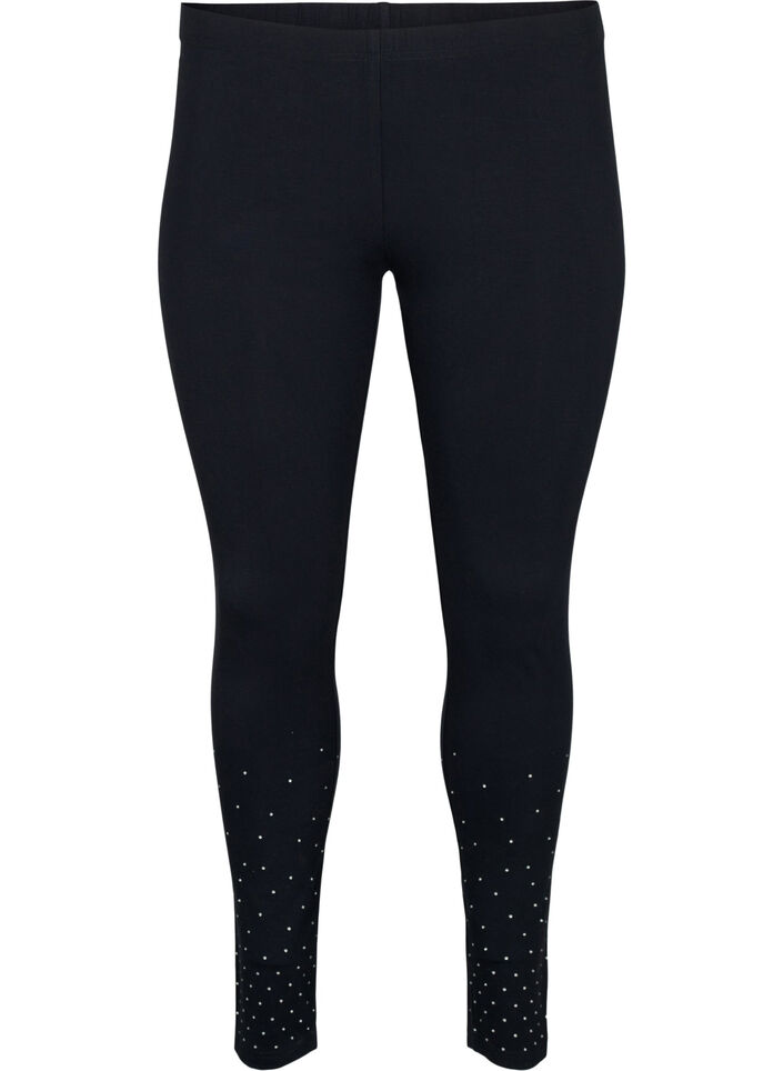 Viskoosileggingsit somisteilla, Black, Packshot image number 0
