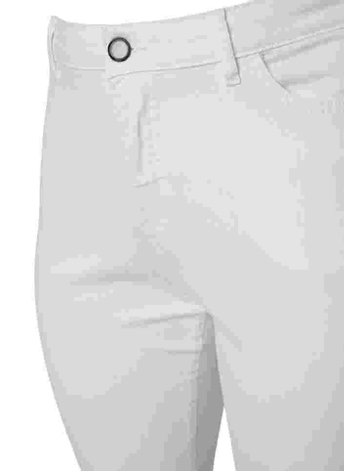 Korkeavyötäröiset Ellen bootcut-farkut, White, Packshot image number 2