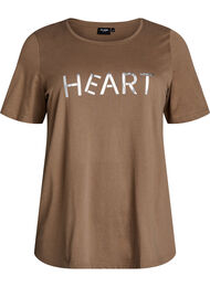 T-paita printill&auml;, Ruskea
