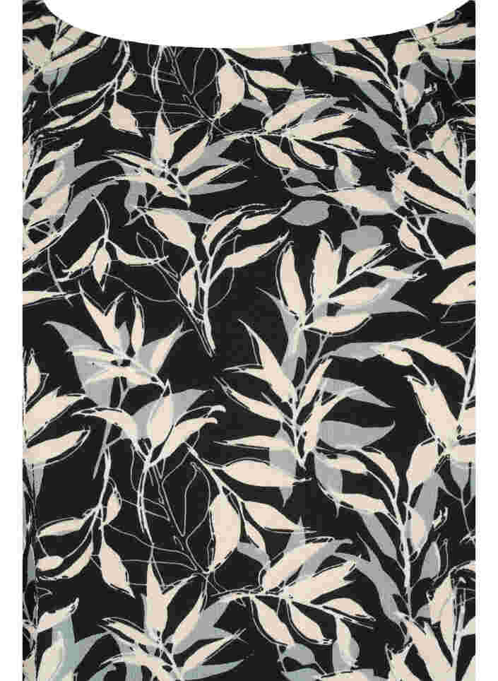 Kuosillinen mekko 3/4-hihoilla, Leaf AOP, Packshot image number 2