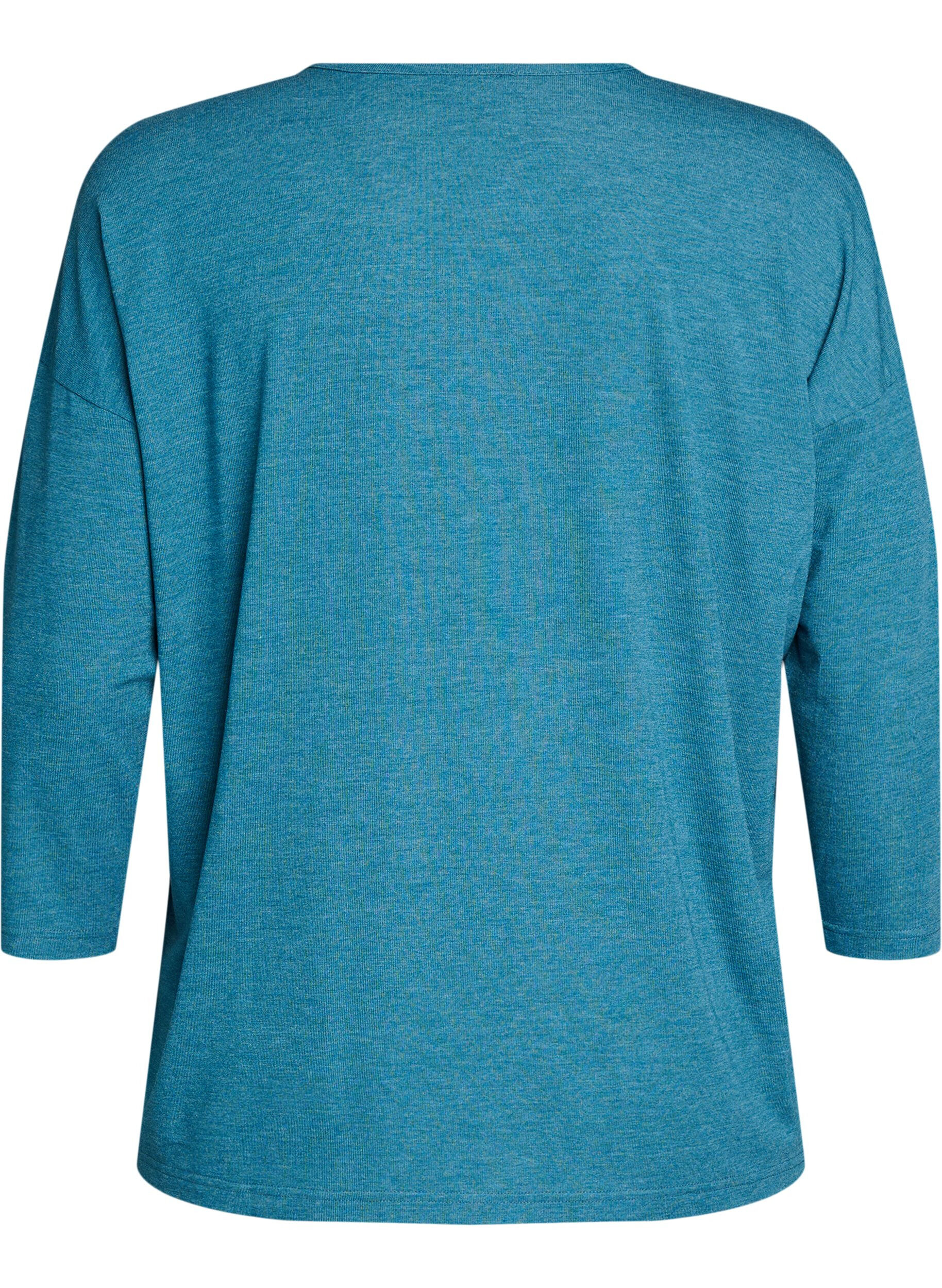 ZizziJersey -pusero 3/4-hihoilla, Sininen, Packshot image number 1