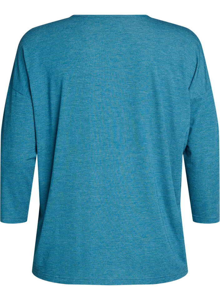 Jersey -pusero 3/4-hihoilla, Sininen, Packshot image number 1