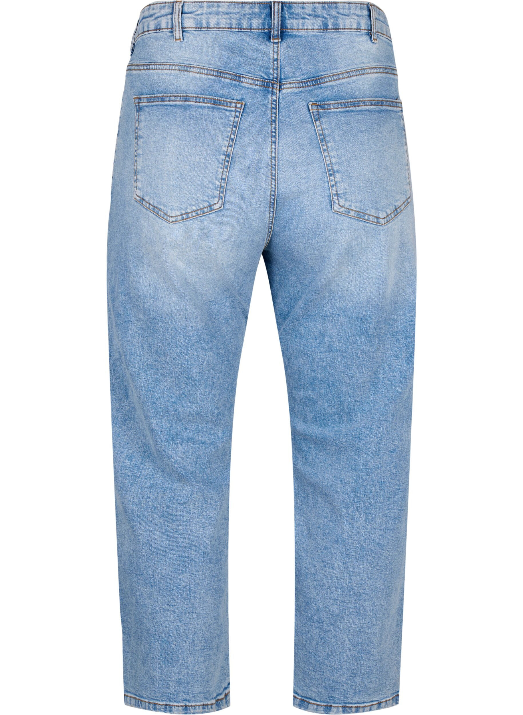Zizzi Kropatut Vera -farkut revityill&auml; yksityiskohdilla	, Blue Denim, Packshot image number 1