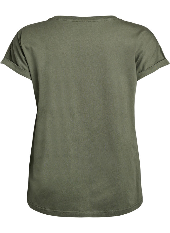 T-paita eläinprintillä ja tekstillä, Thyme W. Wild, Packshot image number 1