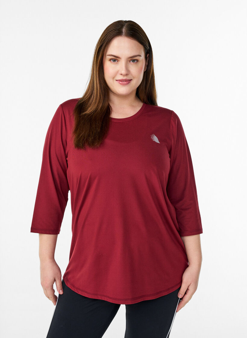 Treenipusero 3/4-hihoilla, Punainen, Model image number 0