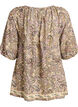 Paisley-kuvioinen viskoosipusero ny&ouml;rill&auml;, Keltainen, Packshot image number 1