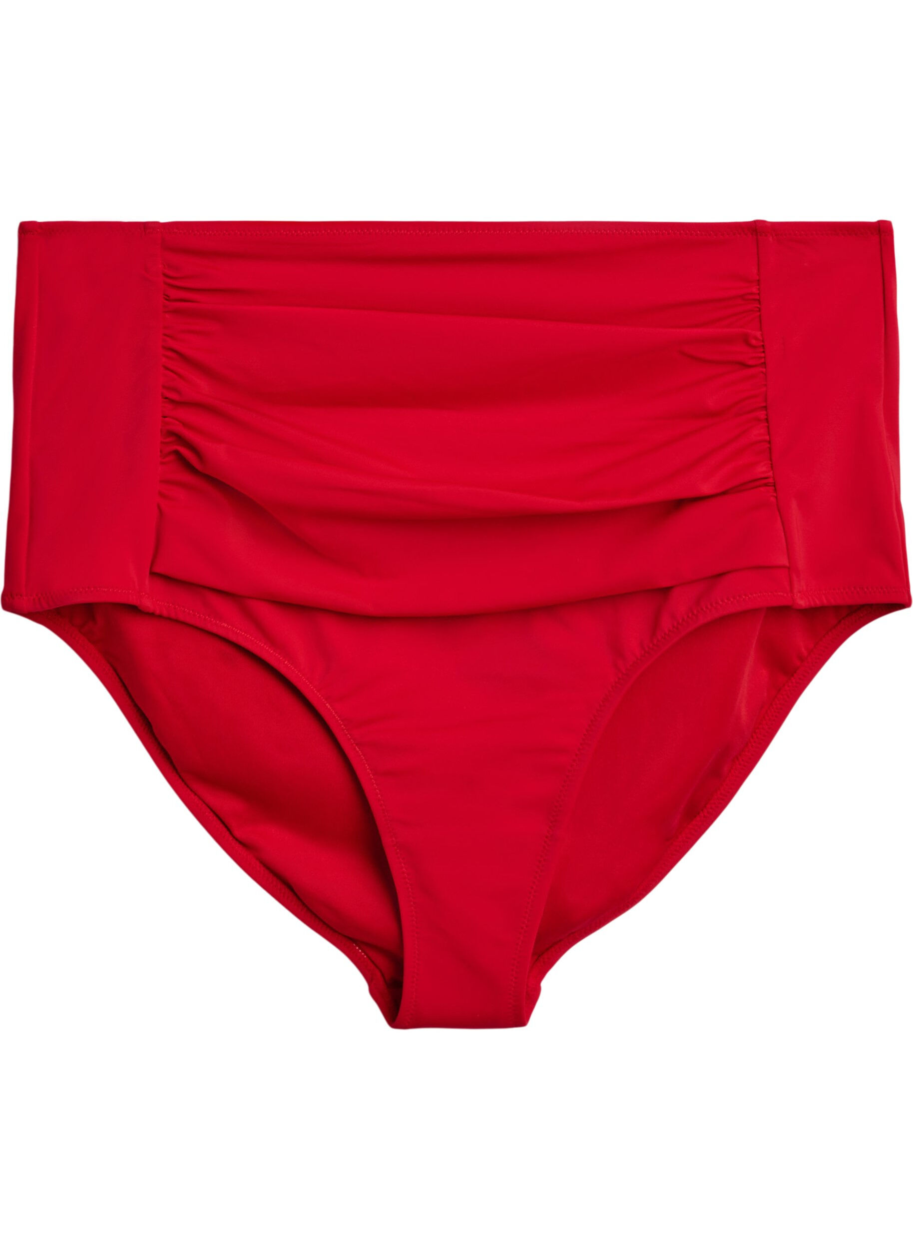 ZizziBikinien alaosat korkealla vy&ouml;t&auml;r&ouml;ll&auml;, Punainen, Packshot image number 0