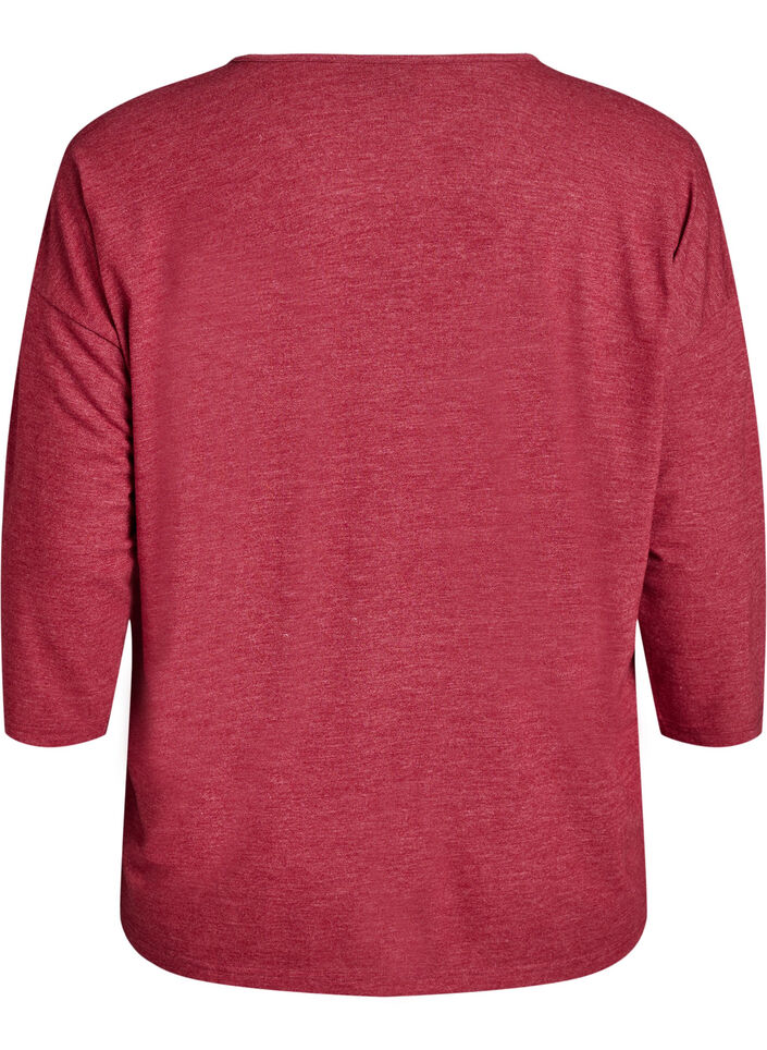 Jersey -pusero 3/4-hihoilla, Punainen, Packshot image number 1