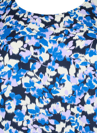 FLASH – Pitkähihainen smokattu ja kuviollinen pusero, Blue Purple Flower, Packshot image number 2