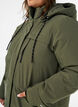 Vett&auml;hylkiv&auml; parka hupulla ja toiminnallisilla yksityiskohdilla, Vihre&auml;, Model image number 3