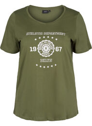 Puuvillainen t-paita painatuksella, Ivy Green ATHLETIC