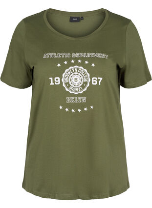 Puuvillainen t-paita painatuksella, Ivy Green ATHLETIC, Packshot image number 0