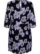 Pliseerattu mekko nauhalla, Black w. Floral, Packshot image number 1