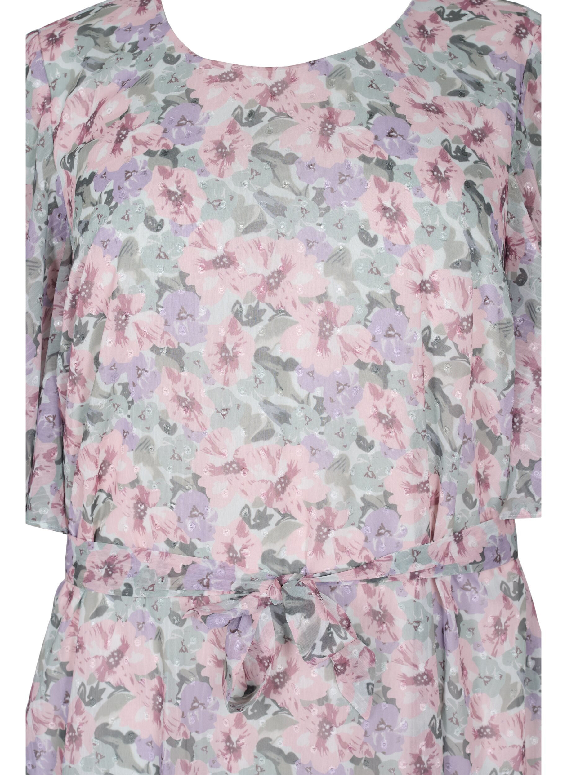 ZizziKukallinen mekko nauhalla, Flower AOP, Packshot image number 2